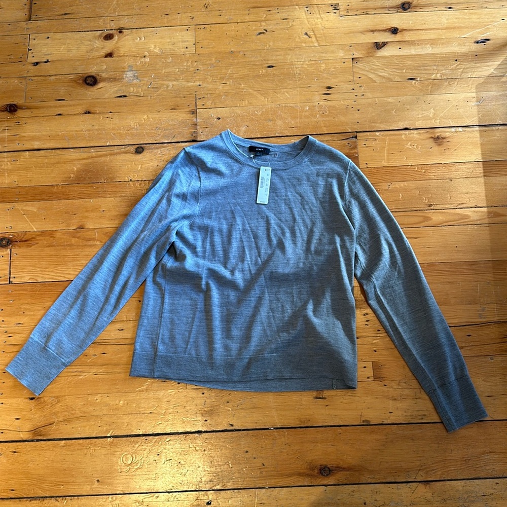 J. Crew gray sweater. New with tags but small hole